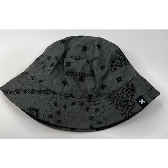 NEW Collusion Paisley Bucket Hat One Size Women’s Green - Picture 6 of 7